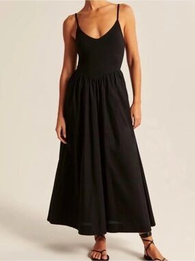 Abercrombie & Fitch Black Drop Waist Dress